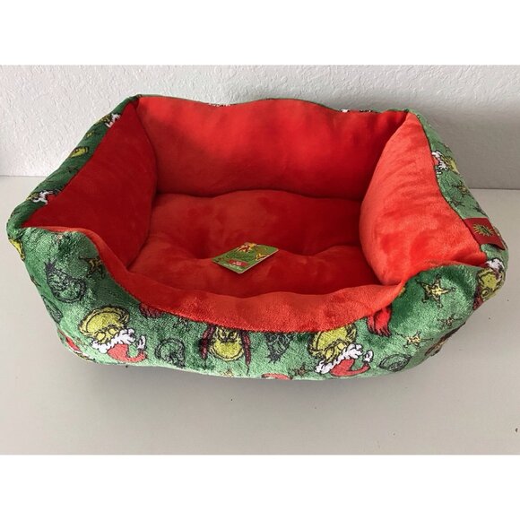Dr. Seuss The Grinch Dog Cat Pet Cozy Cuddler Bed Christmas 20” X 16” X 8” NEW - Picture 2 of 15